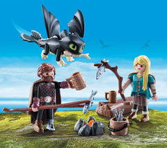 Playmobil Dragons Hiccup and Astrid with Baby Dragon 70040