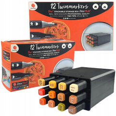 Deco Time Twinmarkers In Deco Tray 12 Pack -Orange