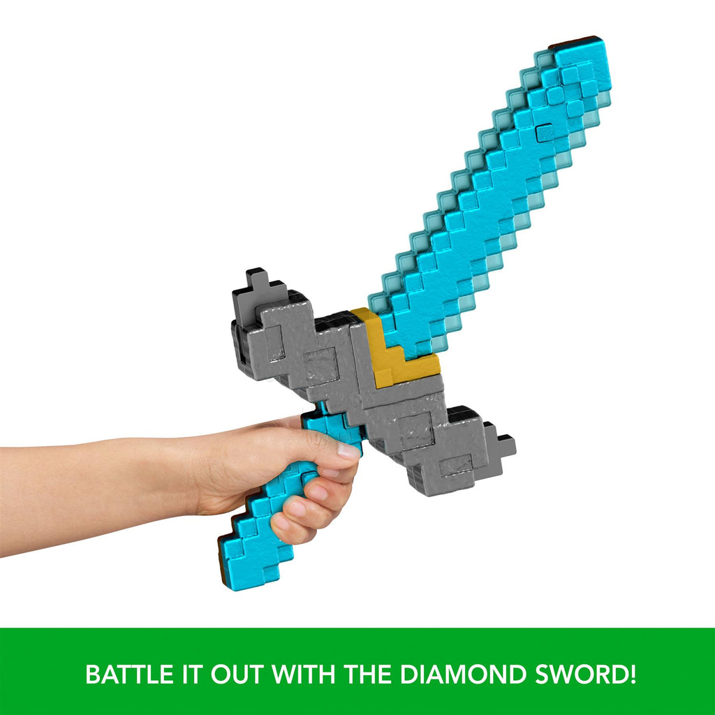 Minecraft Click and Switch Sword and Pickaxe Role-Play 2-in-1 Toy