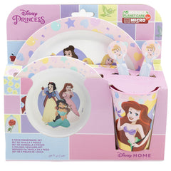 Disney Princess 7 Piece Dinner Set with Water Bottle