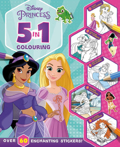 Disney Princess: 5 in 1 Colouring Book