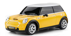 1:24 Scale Yellow Mini Cooper S Radio Controlled Car