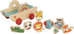 Fisher-Price Wooden Animal Pull Along Cart