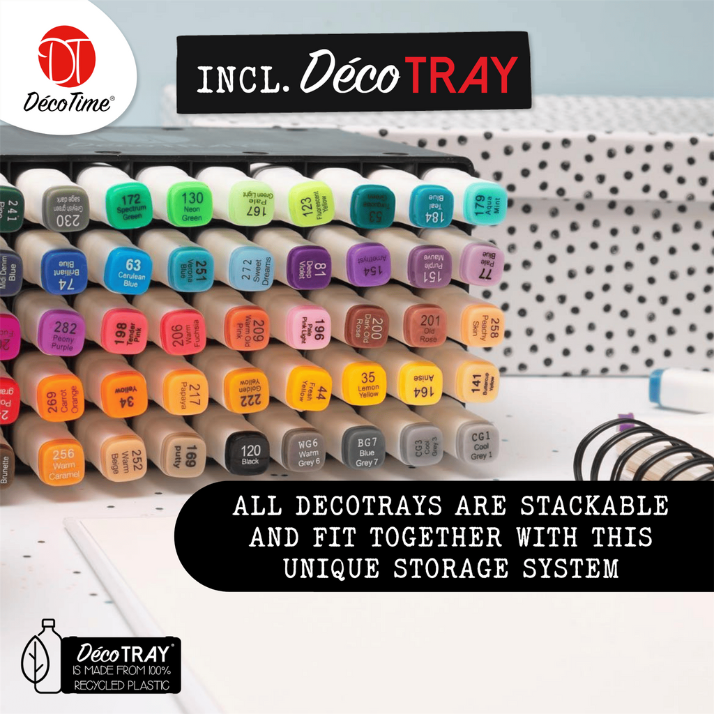 DecoTime 50 Dual Tip Aqua Markers with Storage Deco Tray – BargainMax