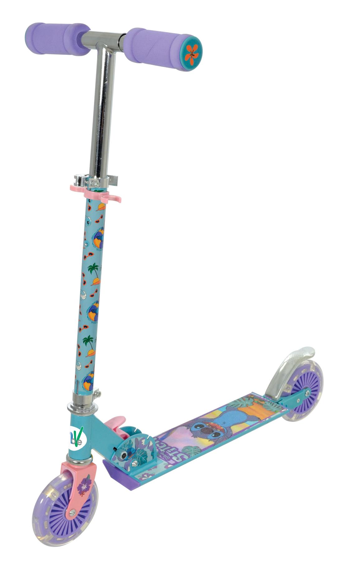 Disney Lilo Stitch Folding Inline Scooter with Light Up Wheels