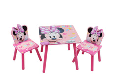 Minnie Mouse Wooden Table & 2 Chairs Set