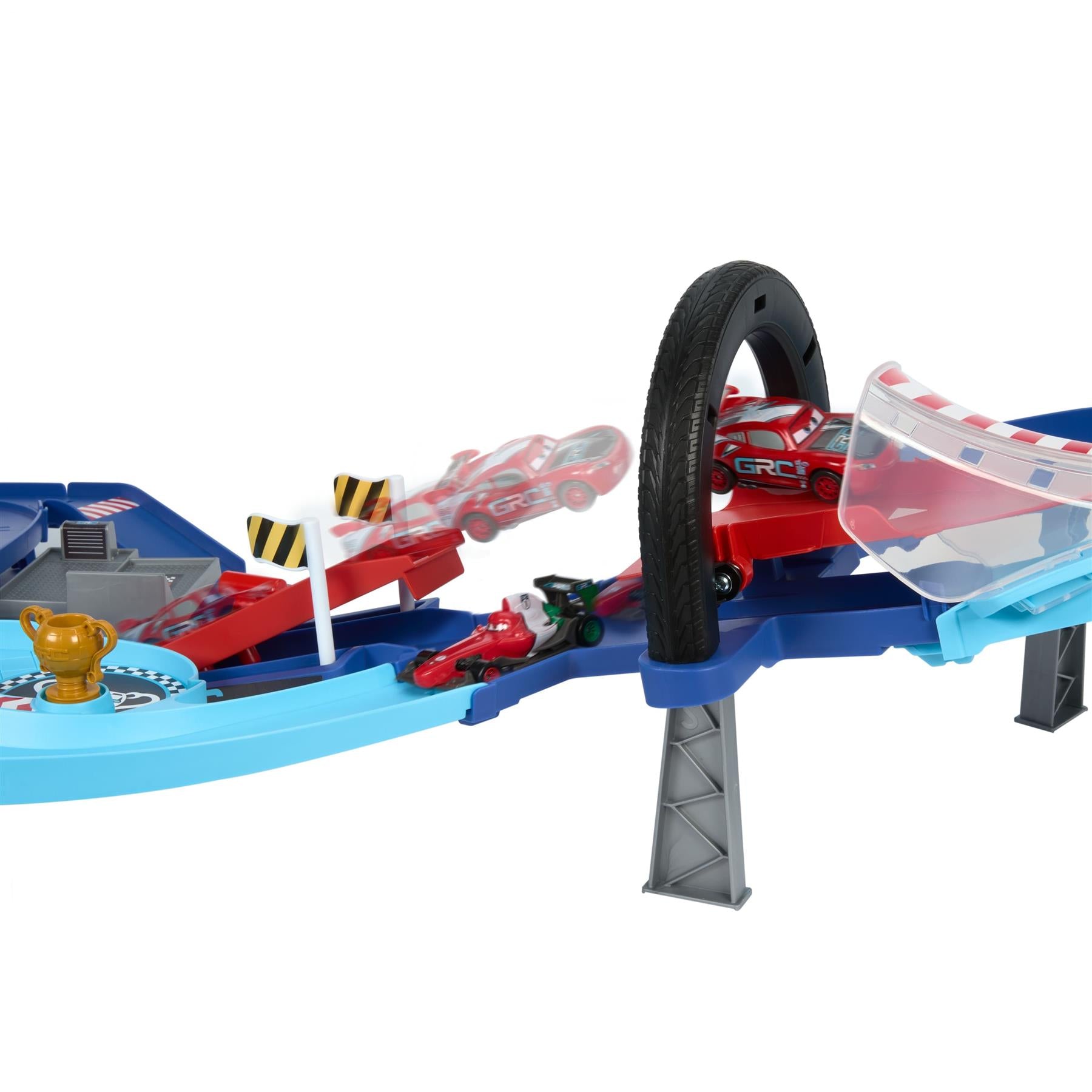 Disney Pixar Cars Global Racers Cup GRC Jumping Raceway Playset