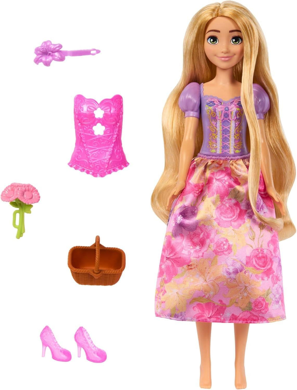 Disney Princess Rapunzel Spin and Reveal 11 Surprises Doll Set