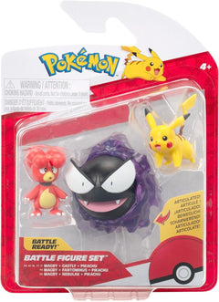 Pokemon Battle Figure Set  Magby - Gastly - Pikachu