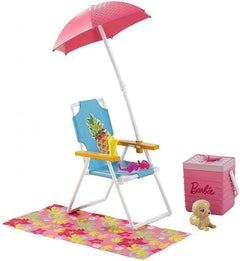 Barbie Out Door Accessory Pack Chair With Sunshade