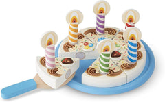 Melissa & Doug Wooden Birthday Cake Set