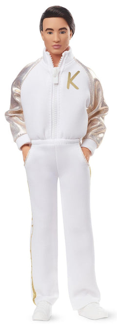 Barbie The Movie - Ken Doll In White and Gold Tracksuit