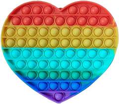 Large Rainbow Heart Push Popper