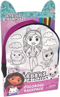 Gabby's Dollhouse Colouring Backpack