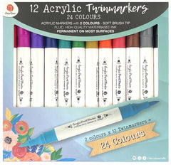 Deco Time 12 Acrylic Twin Markers