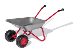 Rolly Toys Child's Silver Metal Wheelbarrow with Double Front Wheel