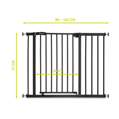 Hauck Close N Stop Safety Gate and 21cm Extension - Charcoal