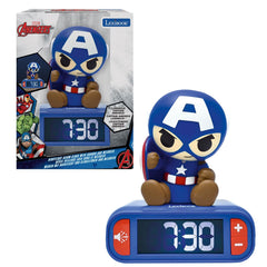 Captain America Night Light Alarm Clock