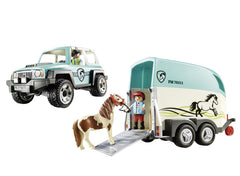 Playmobil Country Pony Farm Car with Pony Trailer 70511