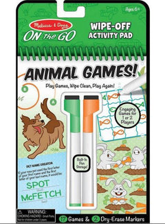 Melissa & Doug Wipe-Off Activity Pad - Animal Games