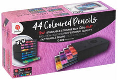 DecoTime Multi Coloured Artist Colouring Pencils 44 Pack - Orange/Pink/Yellow