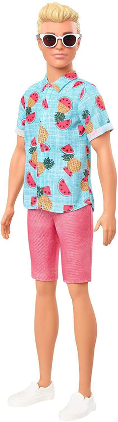 Barbie Ken Doll With Blue Tropical Shirt