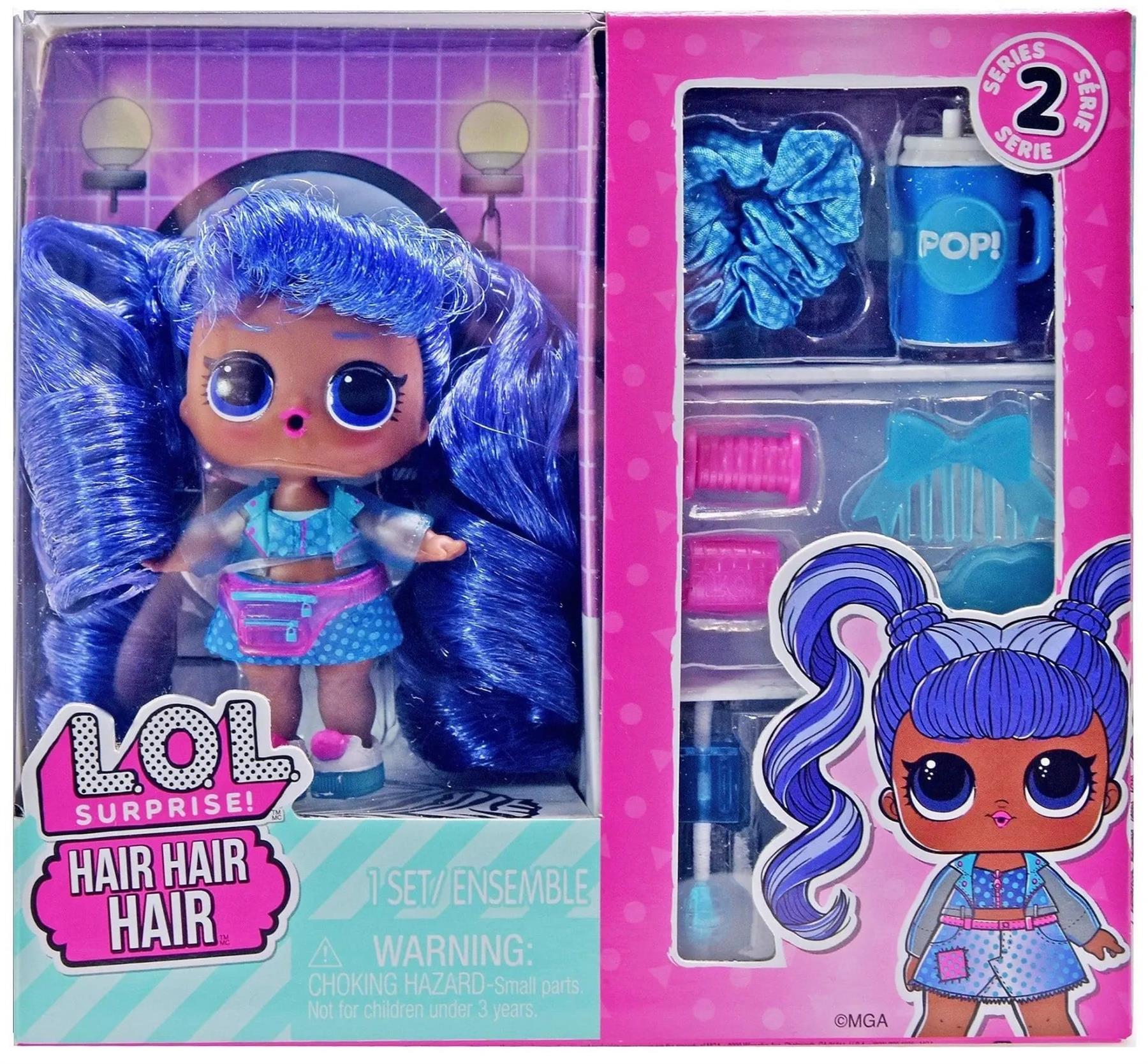 L.O.L. Surprise! Hair Hair Hair Series 2 Dark Blue Hair Doll