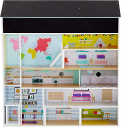 Plum Peppermint Townhouse 2-in-1 Wooden Kitchen & Dolls House