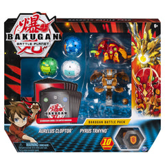 Bakugan Battle 5 Pack Aurelus Cloptor & Pyrus Trhyno