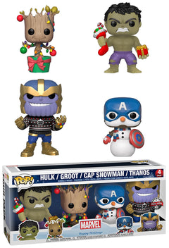 Funko POP Marvel Happy Holiday 4 Pack Figures