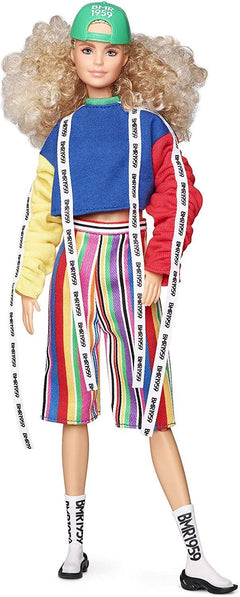 Barbie Fashion Doll Curly Blonde Hair Block Sweatshirt