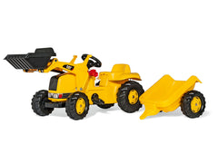 Rolly Toys Caterpillar Tractor with Frontloader and Trailer Ride On