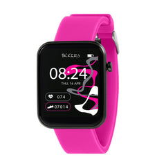 Tikkers Smart Series 13 Pink Silicone Strap Smart Watch