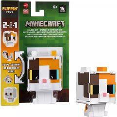 Minecraft 2-in-1 Calico Cat and British Shorthair Cat Flippin Figures