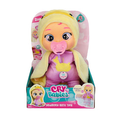 Cry Babies Newborn Bath Time Doll - Zoe