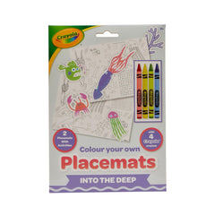Crayola Colour Your Own Deep Sea Placemat with 4 Crayons