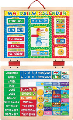 Melissa & Doug My First Daily Magnetic Wooden Calendar