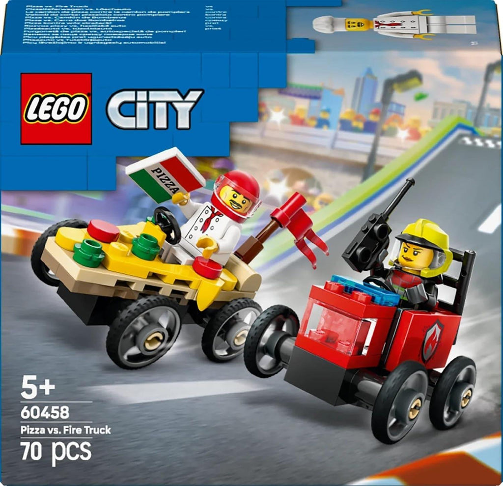 LEGO City Pizza Fire Truck Race Car Pack 60458 – BargainMax