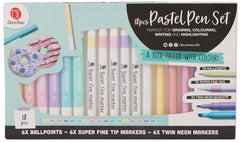 Deco Time 18 Piece pastel Pen Set