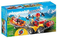 Playmobil 9130 Mountain Rescue Quad with Pullback Motor and Working Winch