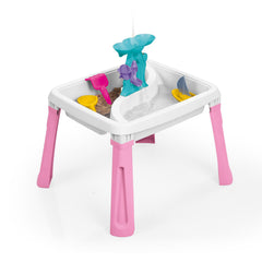 Dolu 3-in-1 Sand & Water & Creativity Table - Pink/White