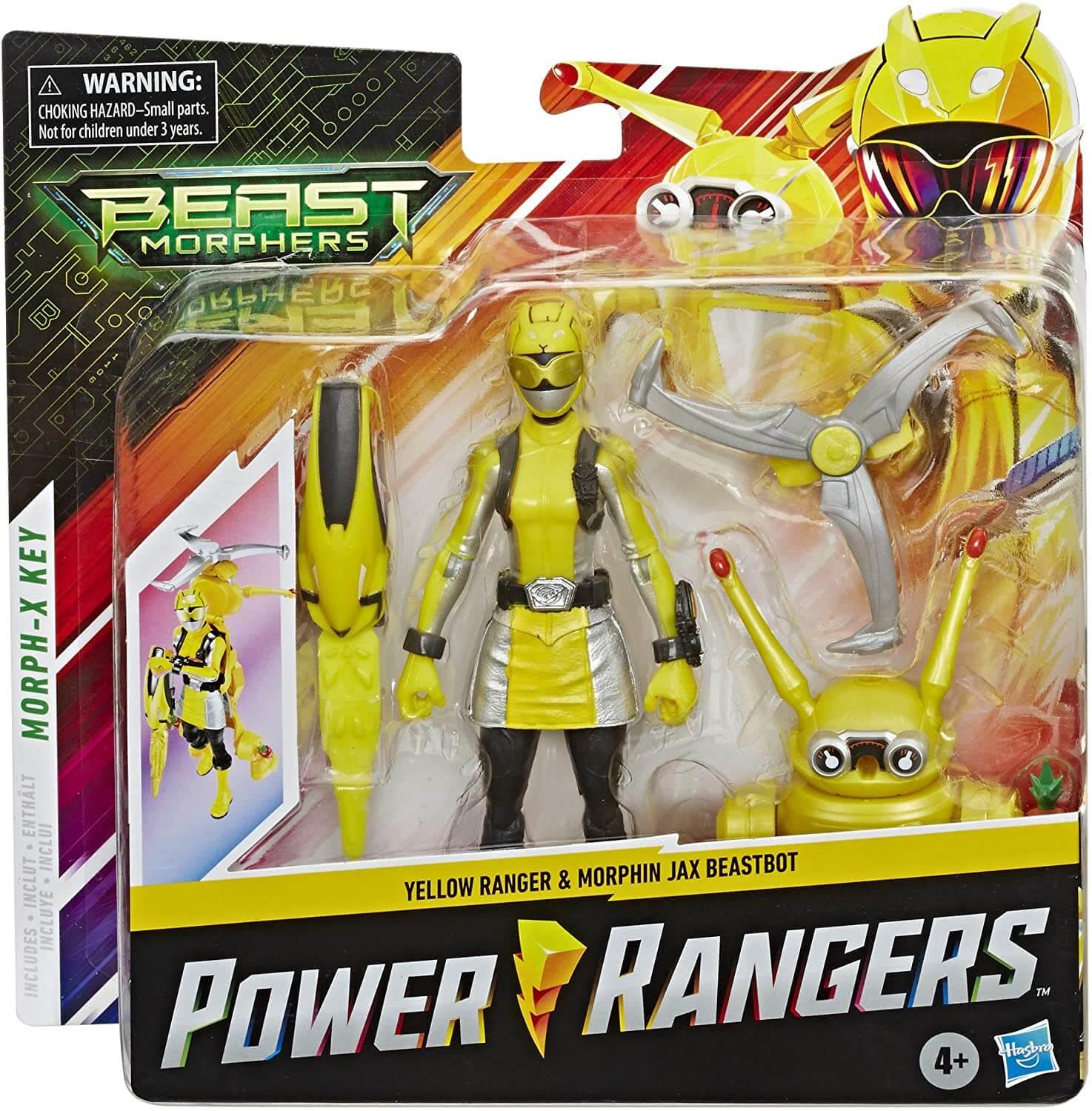 Power Rangers Beast Morphers Yellow Ranger and Morphin Jax Beast Bot ...