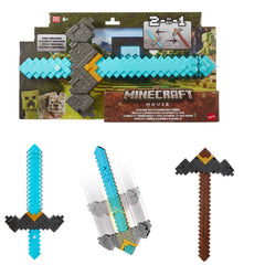 Minecraft Click and Switch Sword and Pickaxe Role-Play 2-in-1 Toy