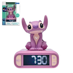Disney Stitch Angel Night Light Alarm Clock