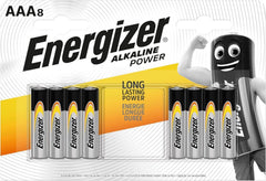 Energizer AAA Alkaline Power - Pack of 8 Batteries