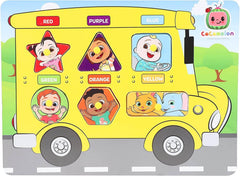 Cocomelon Wooden Bus Puzzle Peg Board