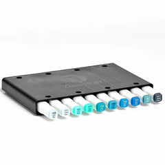 Deco Time 10 Aqua Markers in Deco Tray - Blue
