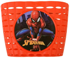 Spiderman Plastic Bike Basket - Red