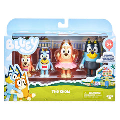 Bluey & Family Figure 4-Pack: Showtime