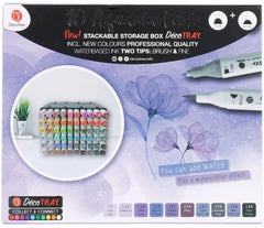 Deco Time 10 Aqua Markers in Deco Tray - Purple